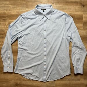 Brooks Brothers Shirt Men's XL Sky Blue Supima Cotton Oxford Logo Preppy